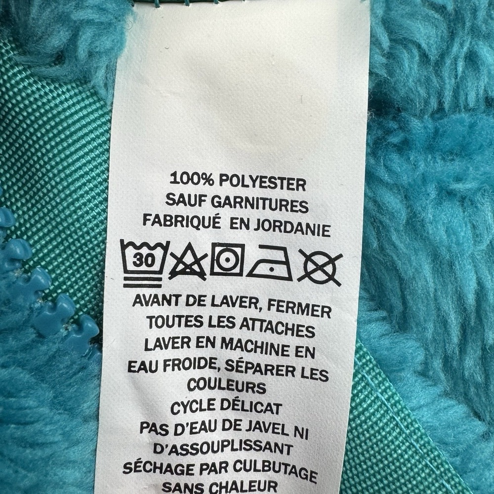 LL BEAN Kids L 14-16 Hi-Pile Fleece‎ Blue Full Zip Hooded Fleece Jacket Large - Picture 5 of 10